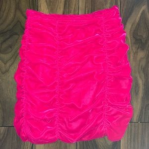 Hot Pink “velvet” skirt